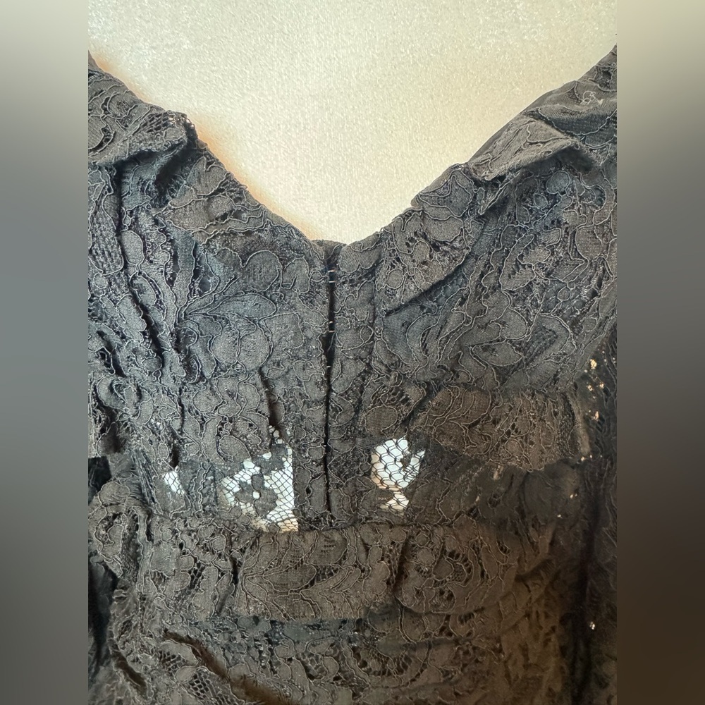 NWT ASTR the Label Womens Lace Mini Cocktail and Party Dress Black Size S - Picture 4 of 7